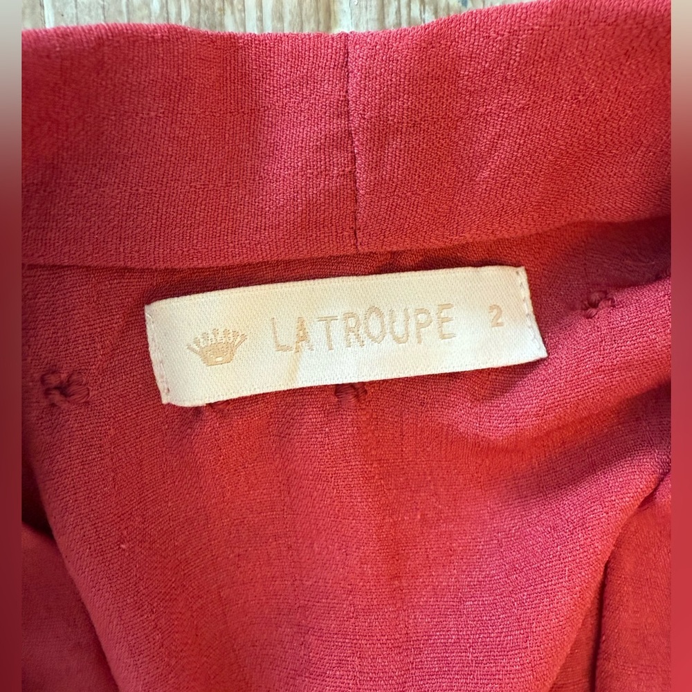 Le Troupe Elegant Cayenne Red Kimono Dress 2 - Picture 3 of 7